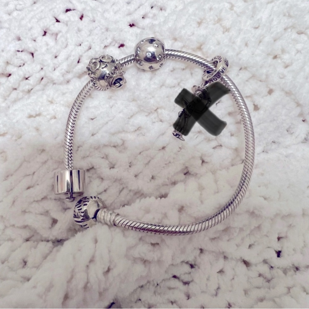 AUTHENTIC Pandora charms set with dupe bracelet